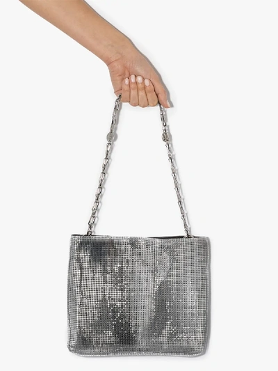 Shop Rabanne Silver Tone Pixel 1969 Chain Mail Shoulder Bag