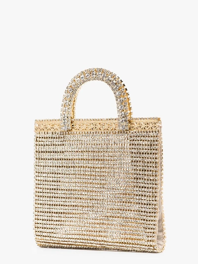 Shop Rosantica Gold Tone Teodora Crystal Mini Bag