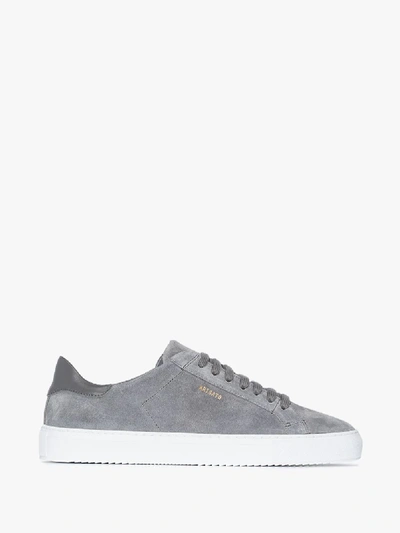 Shop Axel Arigato Grey Clean 90 Suede Sneakers