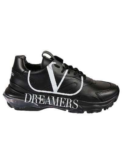 Shop Valentino Dreamers Sneakers In White/black