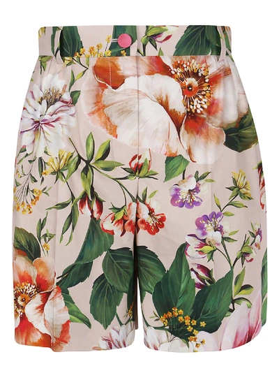 Shop Dolce & Gabbana Floral Print Shorts In Fiori Pink
