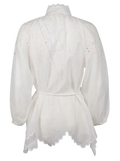 Shop Zimmermann Carnaby Blouse In Ivory