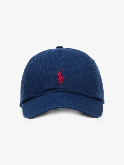 Shop Polo Ralph Lauren Blue Classic Sport Embroidered Logo Baseball Cap