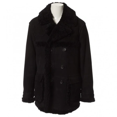 Pre-owned Coach Black Shearling Coat