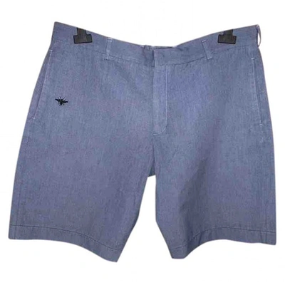 Pre-owned Dior Blue Cotton Shorts