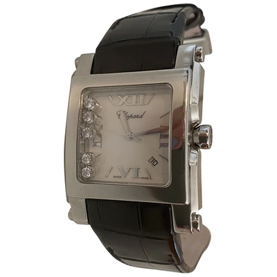 Pre-owned Chopard Happy Diamonds Silver Steel Watch
