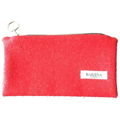 Pre-owned Barena Venezia Wool Clutch Bag In Red