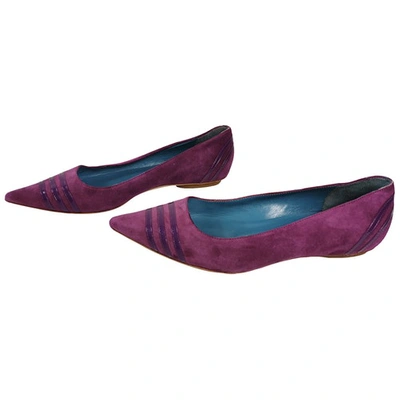 Pre-owned Marc Jacobs Ballet Flats In Purple