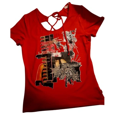Pre-owned Christian Lacroix Red Cotton  Top