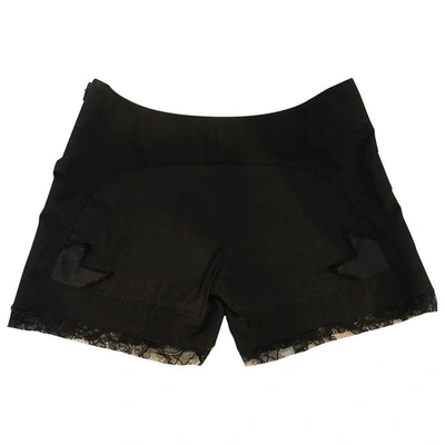 Pre-owned Rochas Silk Mini Short In Black