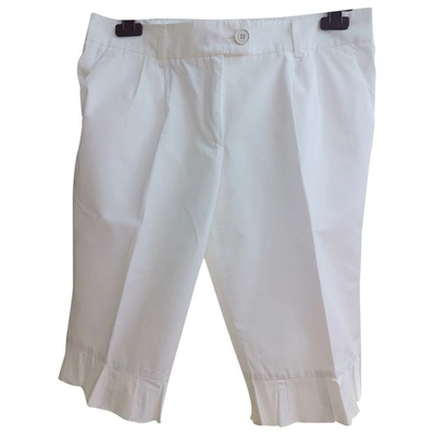 Pre-owned Moschino Cheap And Chic White Polyester Shorts