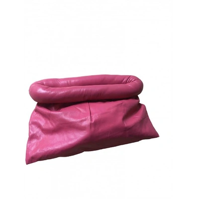Pre-owned Designers Remix Leather Clutch Bag In Pink