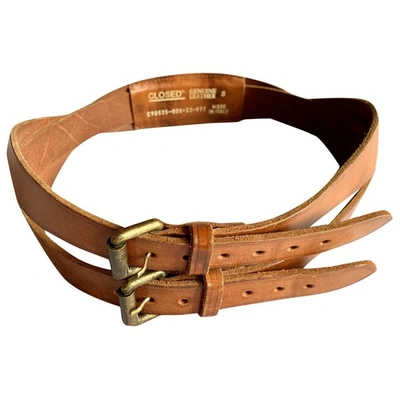 Pre-owned Closed Brown Leather Belt