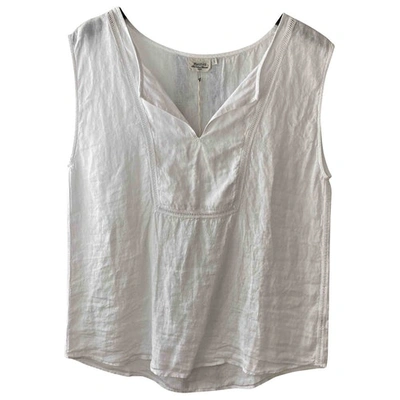 Pre-owned Hartford White Linen  Top