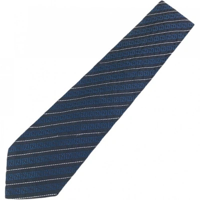 Pre-owned Fendi Navy Silk Ties