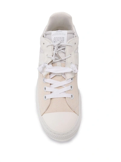 Shop Maisonmargiela Spliced Low Top Sneakers White