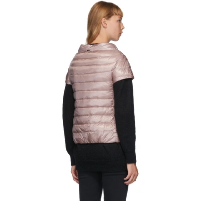 Shop Herno Pink Down Emilia Cap Sleeve Jacket In 4150 Pink