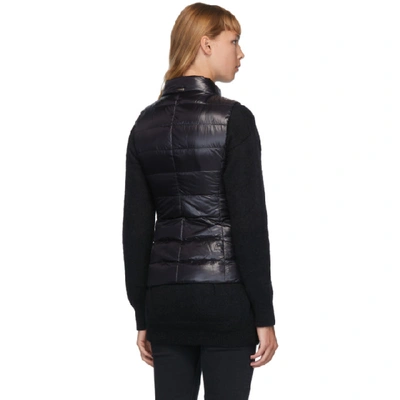 Shop Herno Black Down Fitted Vest In 9300 Black