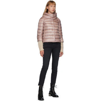 Shop Herno Pink Down Sofia Jacket In 4150 Pink