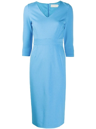 Shop Goat Janina V-neck Dress In Blue
