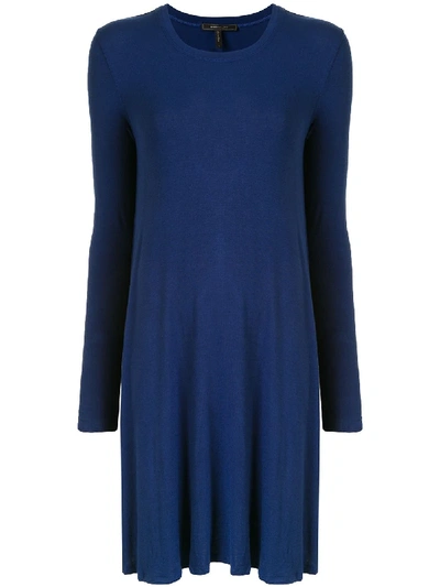 Shop Bcbg Max Azria Pleated Mini Dress In Blue