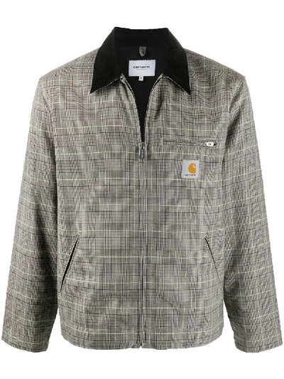 Shop Carhartt Detriot Check Jacket In Neutrals