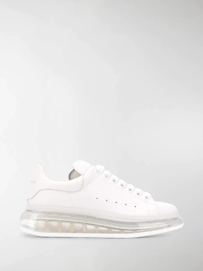 Shop Alexander Mcqueen Alexander Mc Queen Oversized Leather Sneaker In White