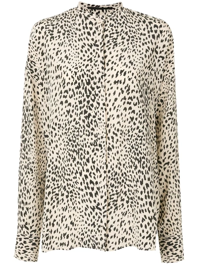 Shop Haider Ackermann Oversized-hemd Mit Leoparden-print In Neutrals