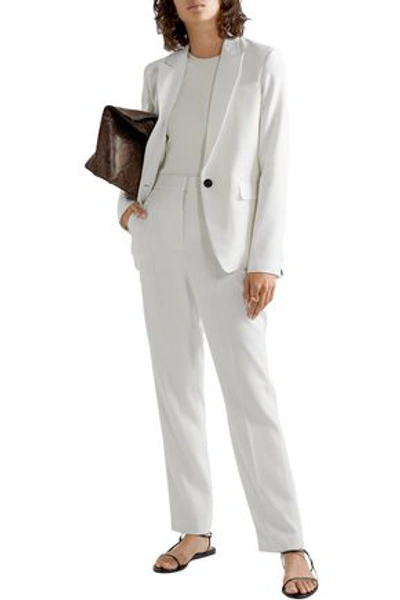 Shop Rag & Bone Rylie Grosgrain-trimmed Cady Blazer In White