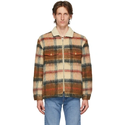 Levi's Levis Made And Crafted Brown Wool Sherpa Ranch Coat In