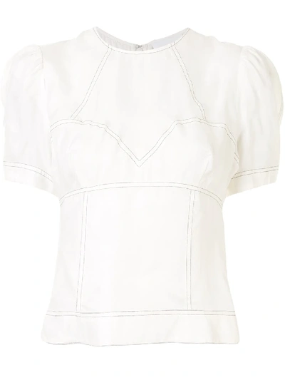 Shop Alice Mccall Eyes On You Puff Sleeve Top In White