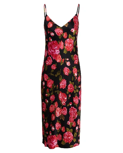 Shop L Agence L'agence Jodie Silk Floral Slip Dress In Multi