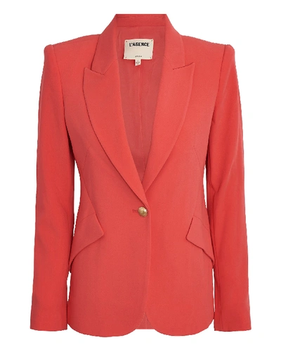 Shop L Agence Chamberlain Suiting Blazer In Red