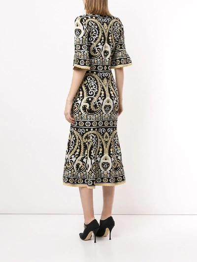 Shop Alice Mccall Adore Patterned Jacquard Dress In Black