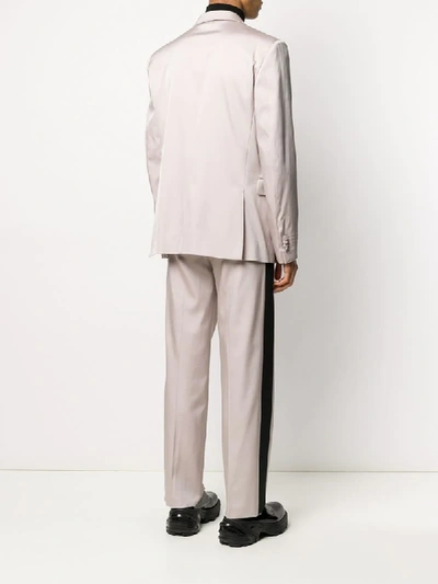 Shop Valentino Colour-block Two-piece Suit In Grey