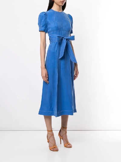 Shop Alice Mccall Eyes On You Tie Waist Dress In Blue