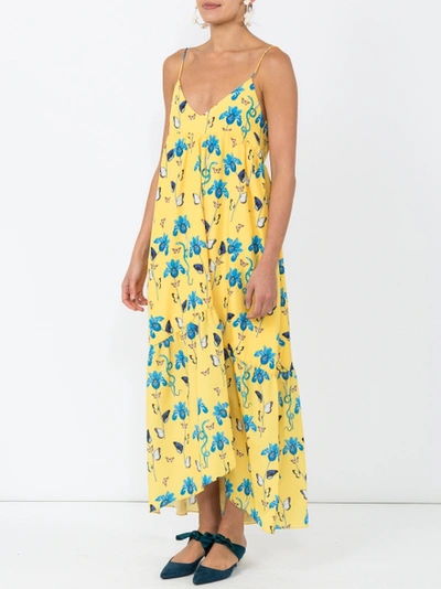 Shop Borgodenor Anais Floral Print Dress Yellow