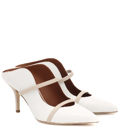 Shop Malone Souliers Maureen 70 Leather Mules In White