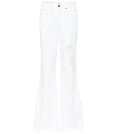 Shop Grlfrnd High-rise Bootcut Jeans In White