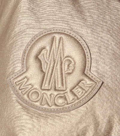 Shop Moncler Down-filled Jacket In Gold