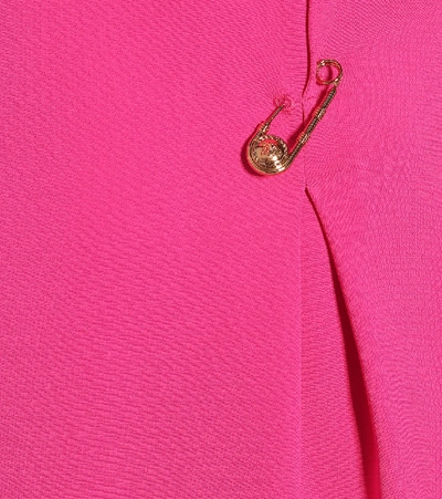 Shop Versace Embellished Minidress In Pink