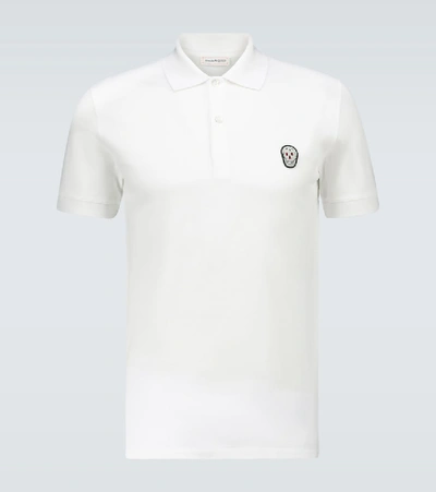 Shop Alexander Mcqueen Skull Head Polo Shirt In White