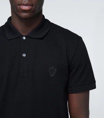 Shop Alexander Mcqueen Skull Head Polo Shirt In Black