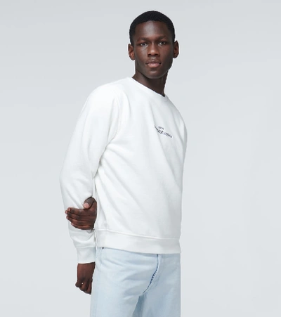 Shop Maison Margiela Upside Down Logo Sweatshirt In White