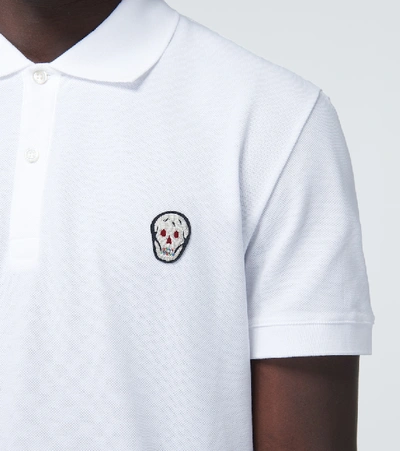 Shop Alexander Mcqueen Skull Head Polo Shirt In White