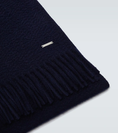 Shop Loro Piana Large Cashmere Scarf In Blue