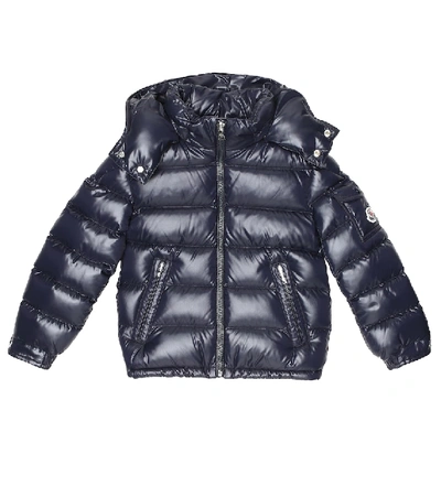 Shop Moncler Maya Hooded Down Jacket In Blue