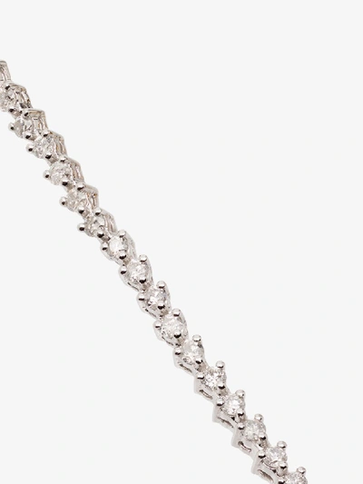 Shop Yvonne Léon 18k White And Yellow Gold Palm Tree Pavé Diamond Bracelet