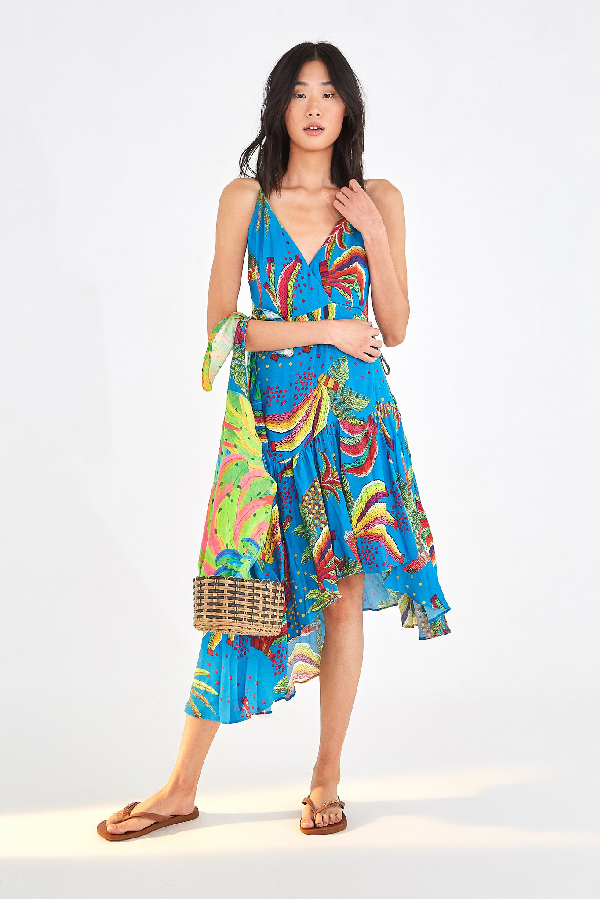 banana wrap dress