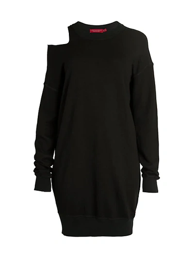 Shop N:philanthropy Mia Cold Shoulder Dress In Black